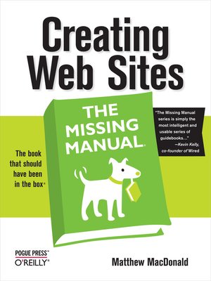 cover image of Creating Web Sites:  the Missing Manual